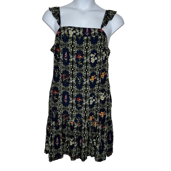 Agua Bendita Target Sundress 2XL Blue Botanical Floral - Picture 1 of 12
